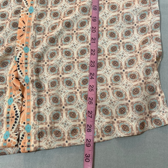 Free People  Tunic Size M Boho Oversized Long Sleeves Peach Colors - Picture 6 of 11